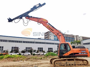 excavator rock drill