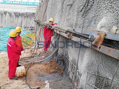 Foundation Support - stainless steel self drilling anchor bolt application