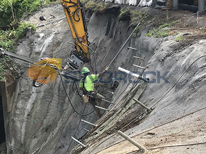 slope stabilization - stainless steel self drilling anchor bolt application