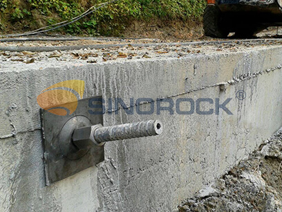 slope stabilization - stainless steel self drilling anchor bolt application